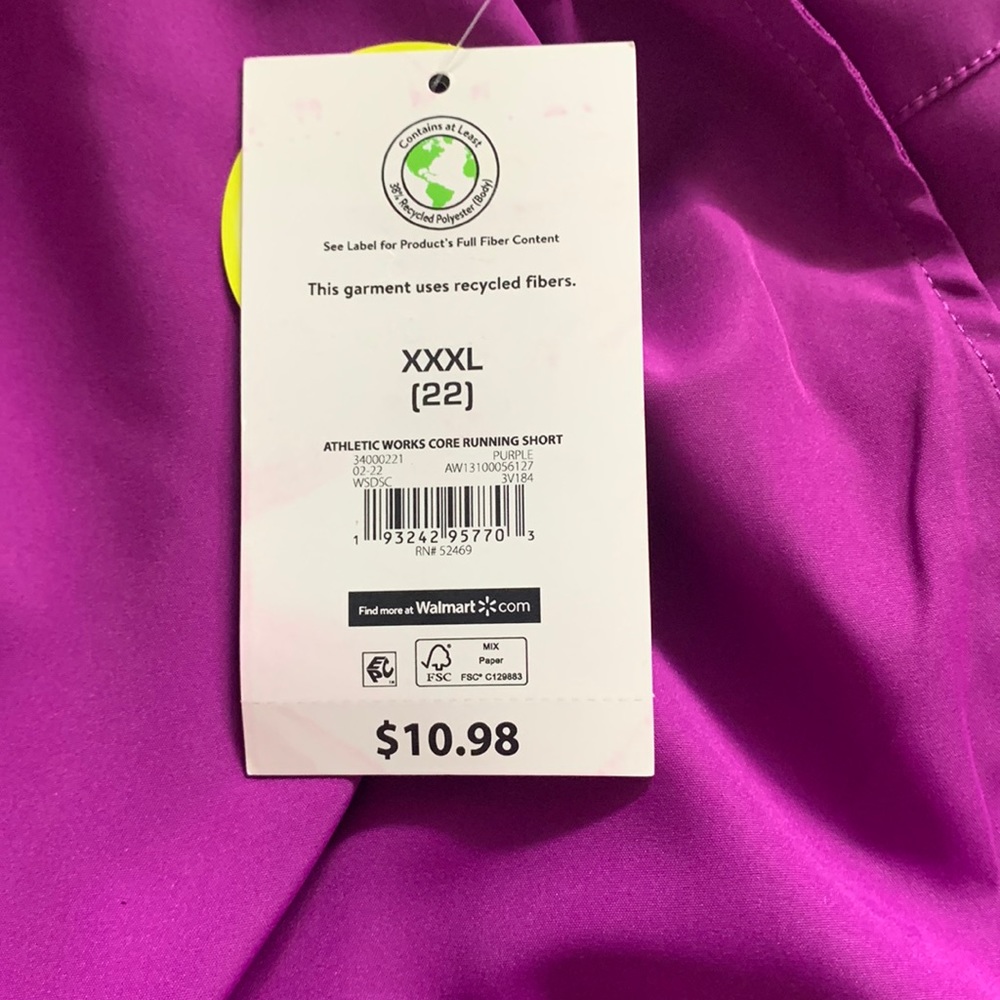 NWT Athletic purple shorts size XXXL - Picture 3 of 5